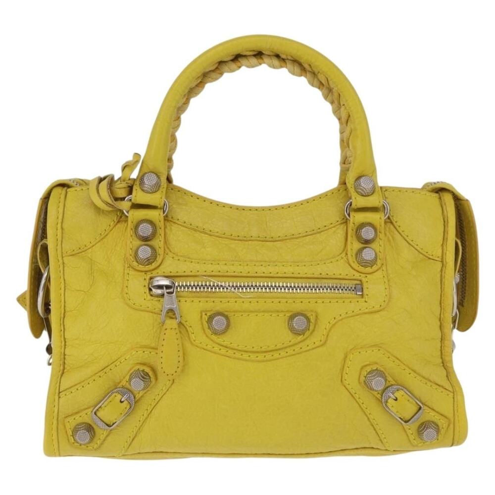 Balenciaga Giant Mini City Handbag Yellow